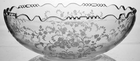 Tiffin Rose (Etched) 10" Salad Bowl