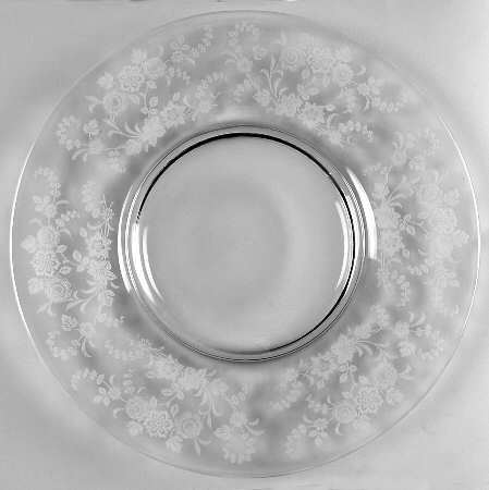 Tiffin Rose (Etched) Luncheon Plate