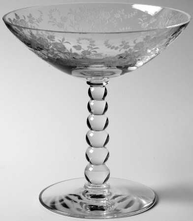 Tiffin Rose (Etched) Comport