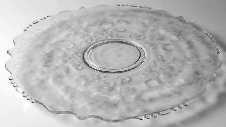 Tiffin Rose (Etched) 14" Sandwich Plate