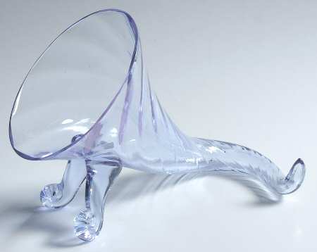 Twilight Blue (Stem 17524) 10" Cornucopia Vase