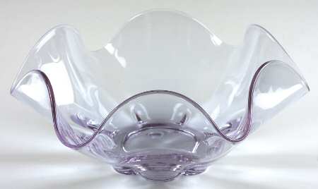 Twilight Blue (Stem 17524) 10" Round Crimped Bowl