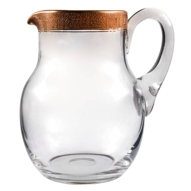 Valencia Clear (Gold Encrusted) 72 Oz Pitcher No Lid