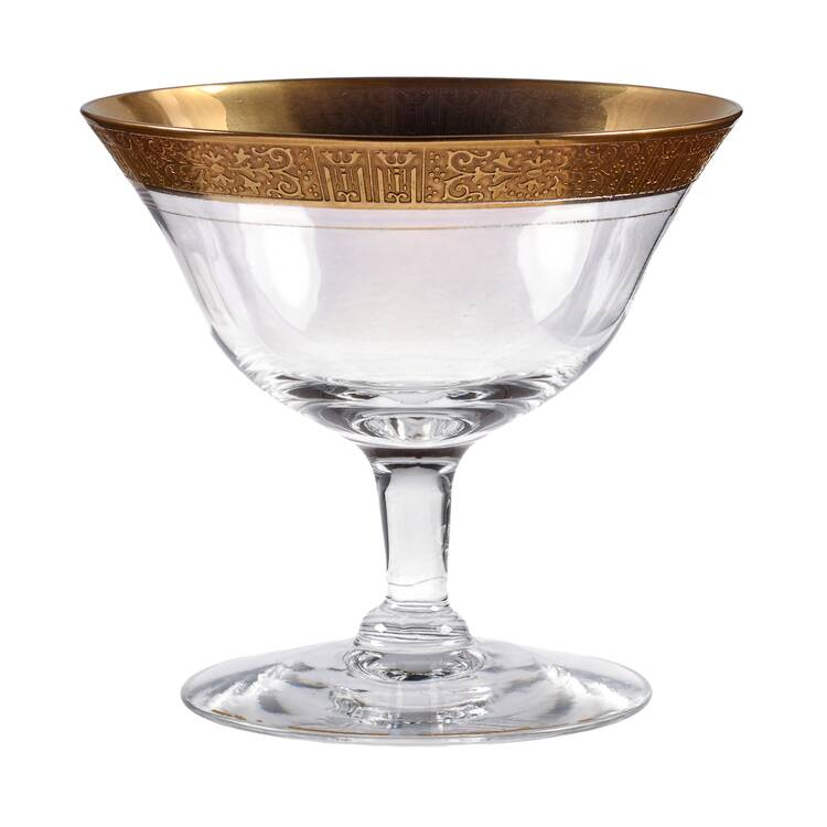 Valencia Clear (Gold Encrusted) Sundae Glass