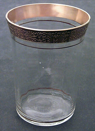 Valencia Clear (Gold Encrusted) Flat Tumbler