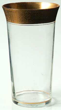 Valencia Clear (Gold Encrusted) 12 Oz Flat Tumbler