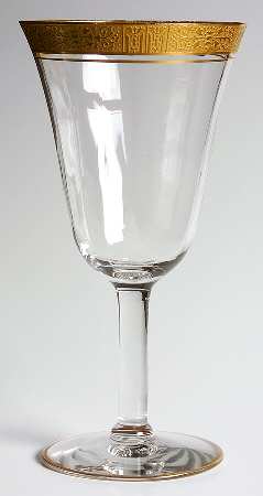 Valencia Clear (Gold Encrusted) Water Goblet