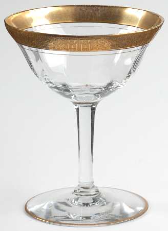 Valencia Clear (Gold Encrusted) Champagne/Tall Sherbet