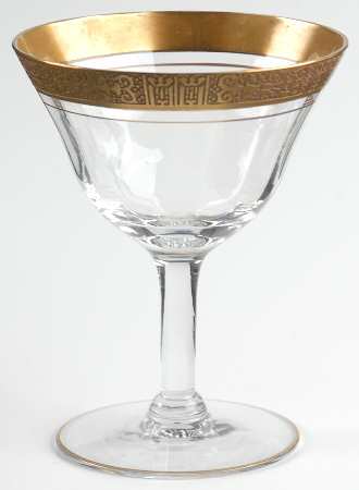 Valencia Clear (Gold Encrusted) Low Sherbet