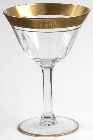Valencia Clear (Gold Encrusted) Champagne/Tall Sherbet