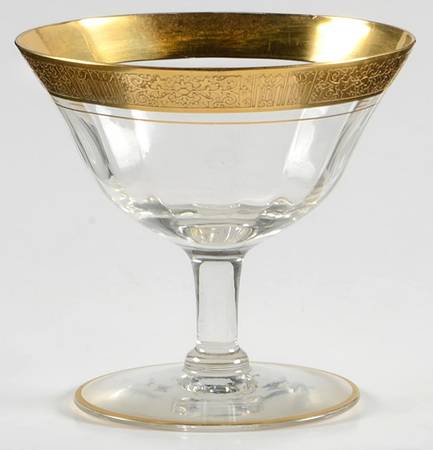 Valencia Clear (Gold Encrusted) Low Sherbet