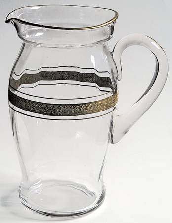 Valencia Clear (Gold Encrusted) 64 Oz Pitcher