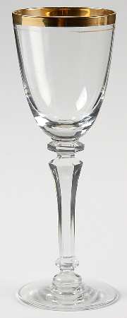 Valencia Clear (Gold Trim) Wine Glass