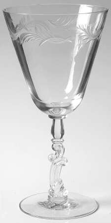 Vanity Gray Water Goblet by Tiffin-Franciscan