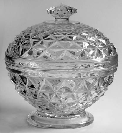 Williamsburg Pressed Tall Footed Candy Box with Lid