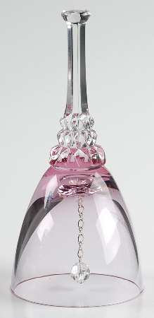 Wistaria Pink (Stem 17501) Bell Made From Claret Glass