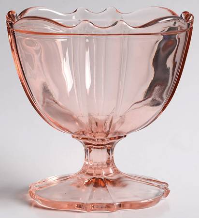 310-1-2-Pink Footed Candy Dish No Lid