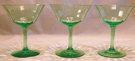 14196 Green Champagne/Tall Sherbet