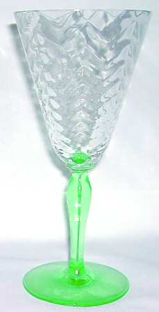 14187 Green Herringbone Optic by Tiffin-Franciscan