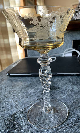 La Fleure Yellow (Stem 15022) Champagne/Tall Sherbet