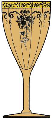 Melrose Amber (Stem 13633, Gold Encrusted) by Tiffin-Franciscan