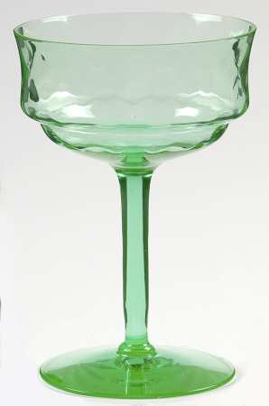 15028 Green Diamond Optic Champagne/Tall Sherbet
