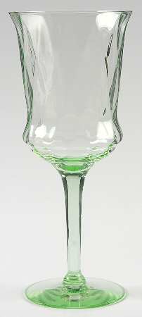 15028 Green Diamond Optic Water Goblet