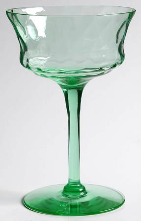 15028 Green Diamond Optic Champagne/Tall Sherbet