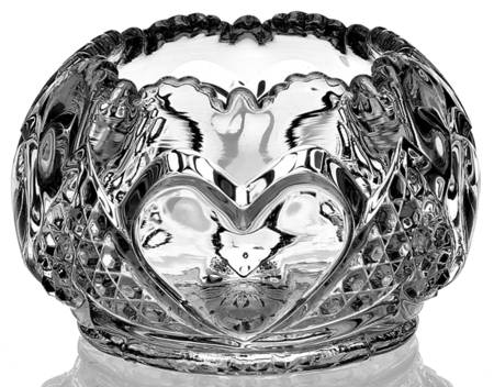 Heart with Thumbprint 2" Rose Bowl