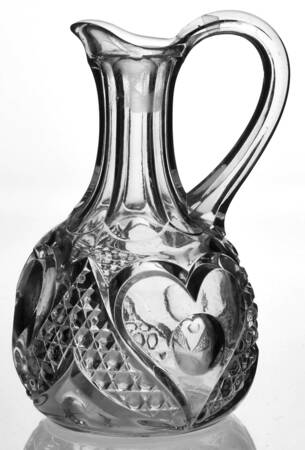 Heart with Thumbprint Cruet No Stopper