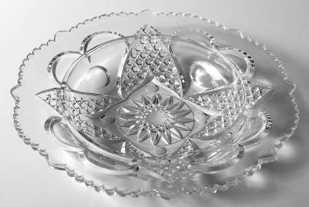 Heart with Thumbprint Round Butter Dish No Lid