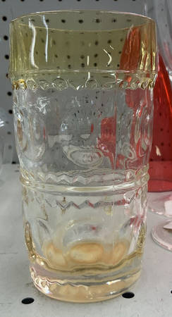 King's Crown-Amber Flashed Highball Glass
