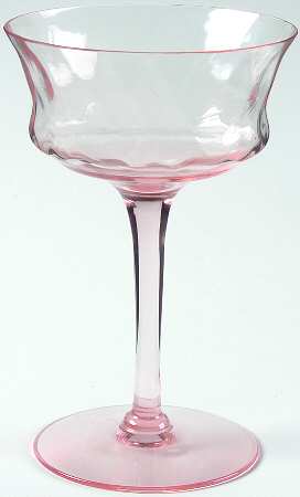15028 Pink Diamond Optic Champagne/Tall Sherbet