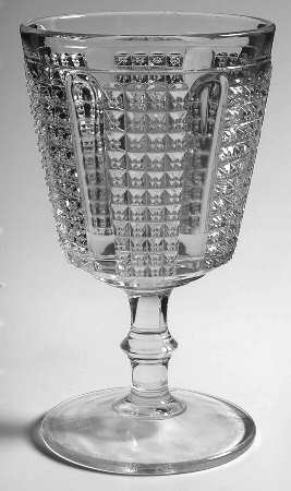 Panelled English Hobnail Water Goblet
