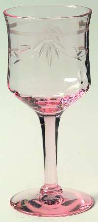 14188-2 Pink Wine Glass