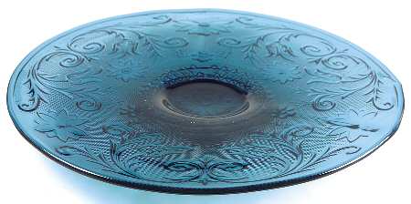 Sandwich Colonial Blue (Bi-Centennial Blue) Low Cake Stand