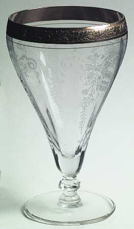 Melrose Clear (Unknown Stem-, Gold Encrusted) Iced Tea