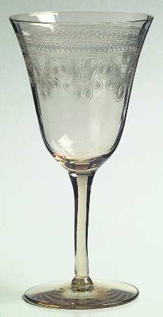 14196-11 Amber Water Goblet