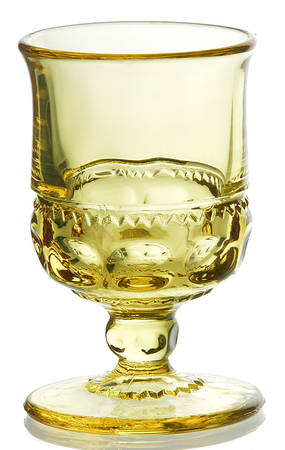 Antique Thumbprint Yellow Juice Glass