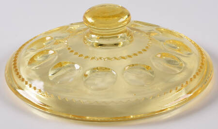 Antique Thumbprint Yellow Lid for Wedding Bowl