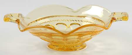 Antique Thumbprint Yellow Handled Bon Bon
