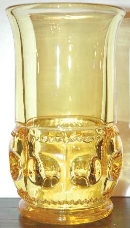 Antique Thumbprint Yellow Flat Iced Tea