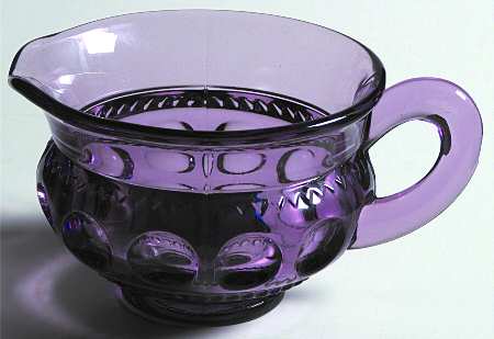 Antique Thumbprint Amethyst Creamer