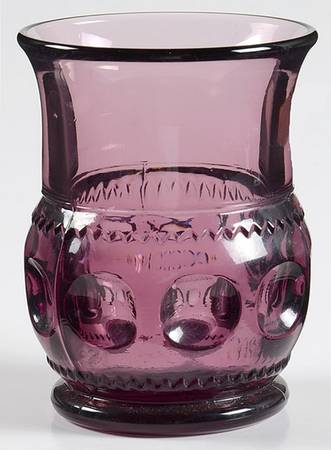 Antique Thumbprint Amethyst 8 Oz Flat Tumbler