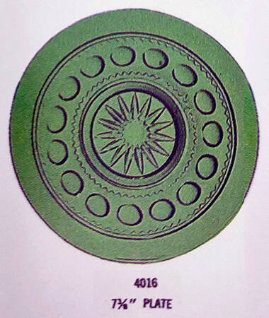Antique Thumbprint Green (Emerald) by Tiffin-Franciscan