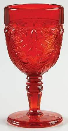 Sandwich Ruby Wine Glass