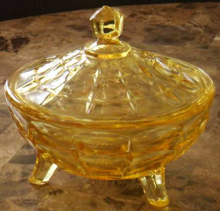 Constellation Yellow Candy Dish & Lid