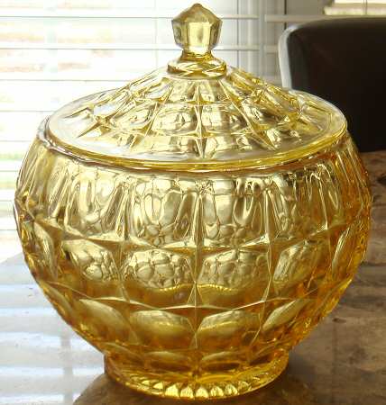 Constellation Yellow Candy Dish & Lid