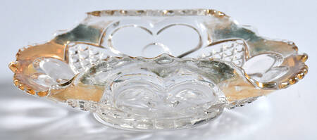 Heart with Thumbprint (Gold Trim) Spoon Tray