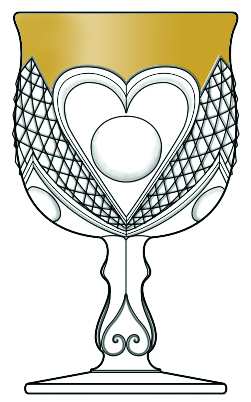 Heart with Thumbprint (Gold Trim) by Tarentum